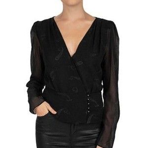 NWT The Kooples Flying Paisley Top Size Medium